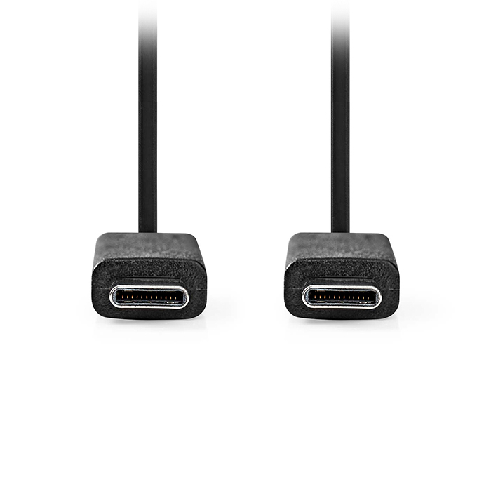 USB 3.2 Gen 2x1 cable USB-C male - USB-C male 8K@30Hz, 1.00m black color. - NEDIS 233-2597