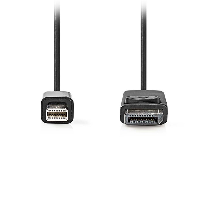 Mini displayPort 1.2 cable, mini displayPort male - displayPort male 1.00m black color. - NEDIS 233-2612