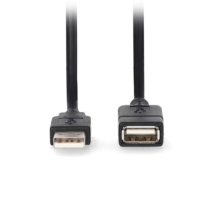 USB 2.0 cable USB-A male - USB-A female, 3.00m black color. - NEDIS 233-2629