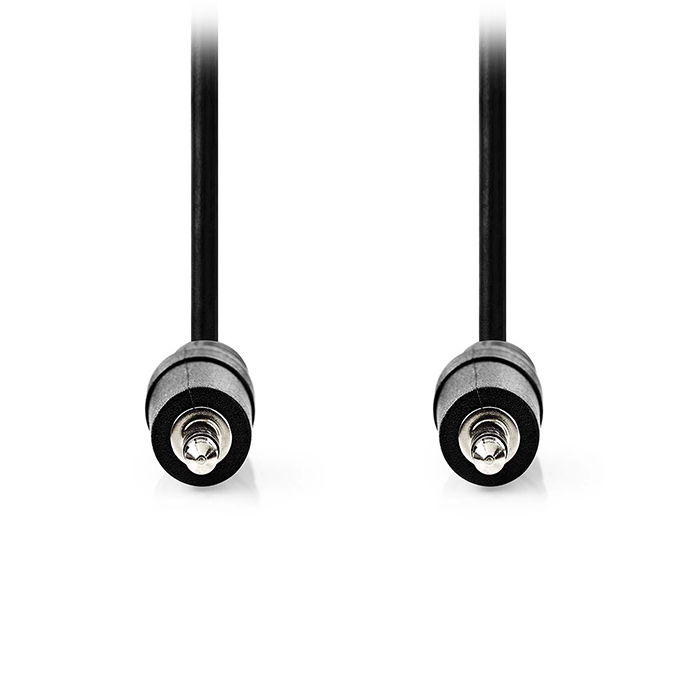 Stereo audio cable 3.5mm male - 3.5mm male, 1.00m, black color. - NEDIS 233-2632