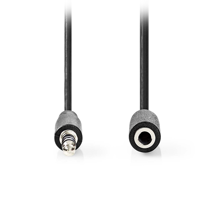 Stereo audio cable 3.5mm male - 3.5mm female, 10.0m black color. - NEDIS 233-2646