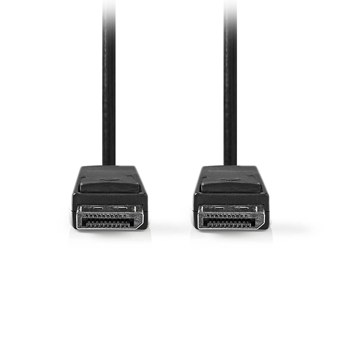 DisplayPort cable, DisplayPort male - DisplayPort male 4K@60Hz, 2.00m in black color. - NEDIS 233-2647