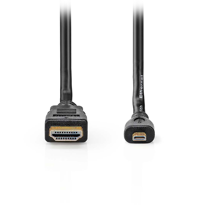 High Speed HDMI cable with ethernet, HDMI male - HDMI Micro male, 1.50m black color. - NEDIS 233-2663