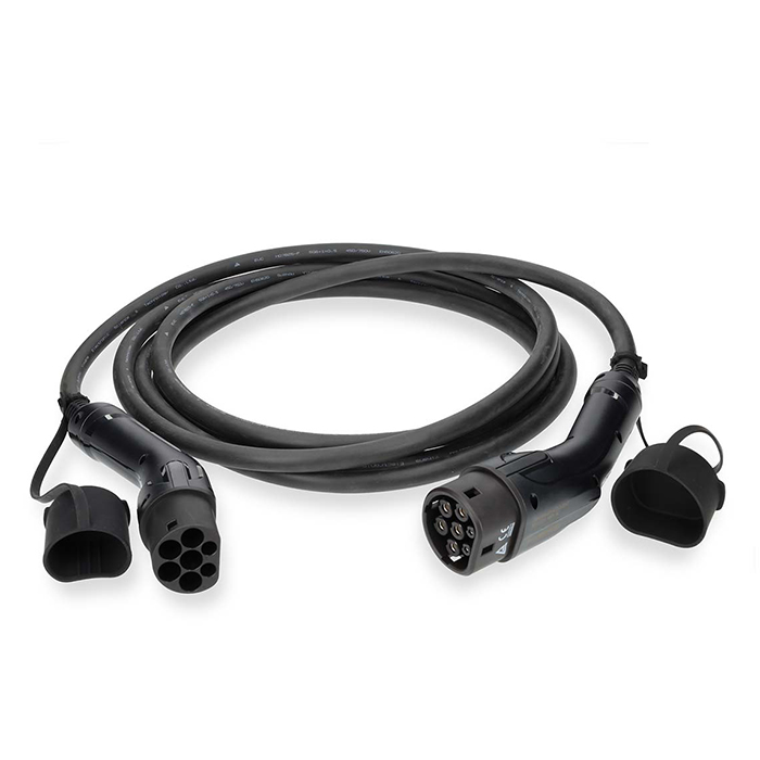 Electric vehicle cable 32A, 22000W with 3-phases, 5.00m black color. - NEDIS 233-2679