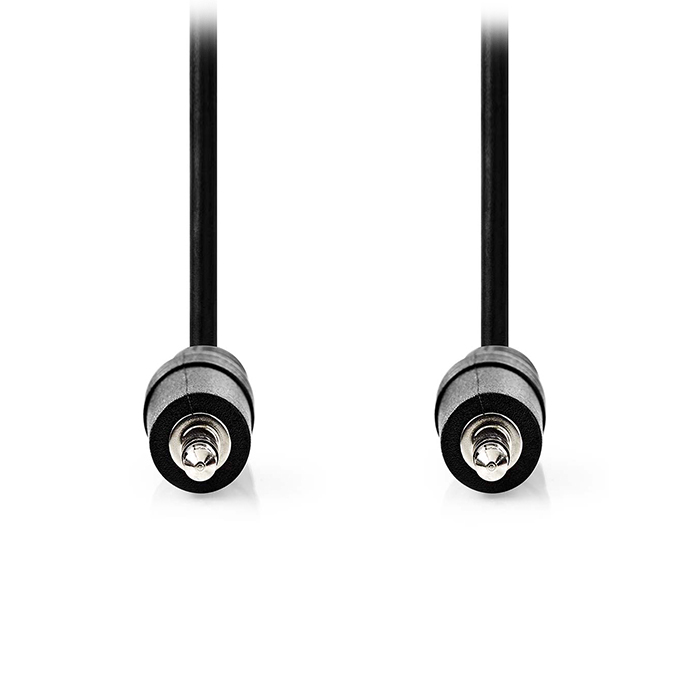 Stereo audio cable 3.5mm male - 3.5mm male, 3.00m black color. - NEDIS 233-2680