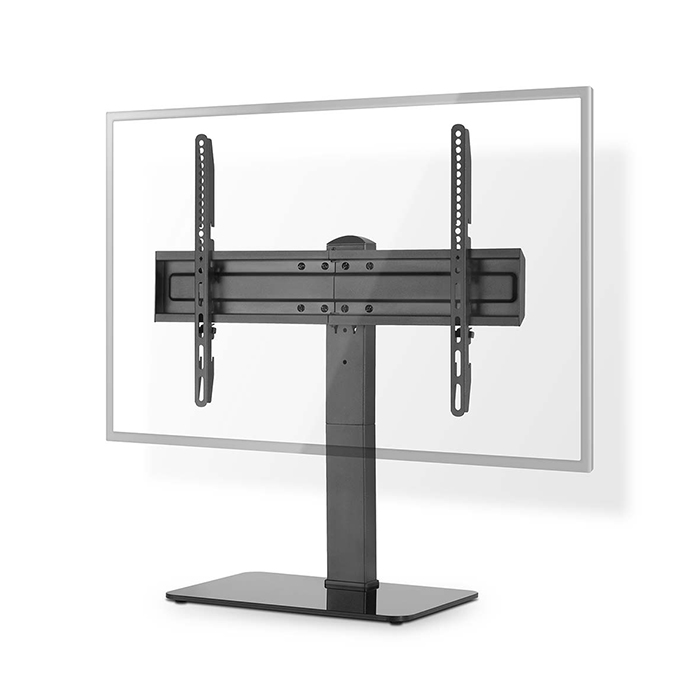 Fixed TV desk stand 37 - 70" with adjustable pre-fixed heights, black color. - NEDIS 233-2682