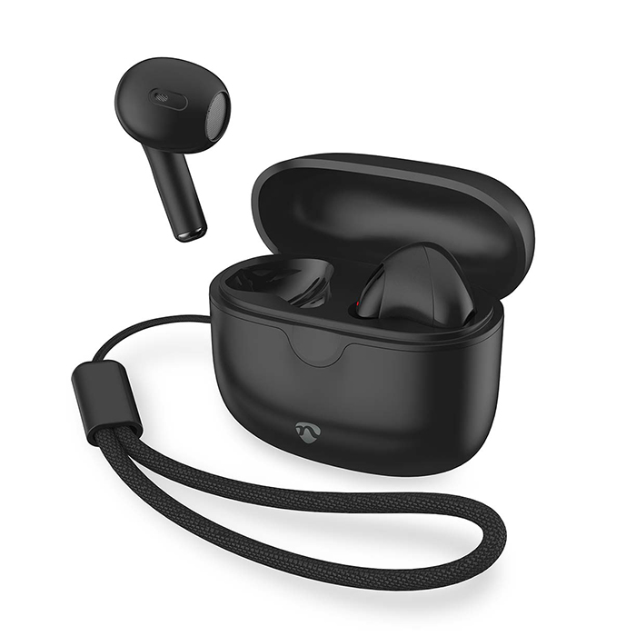 Fully wireless bluetooth earphones with built-in microphone, black color. - NEDIS 233-2741