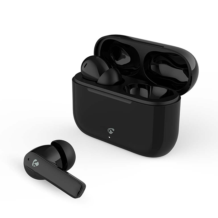 Fully wireless Bluetooth earphones with ENC, built-in microphone and IPX4, black color. - NEDIS 233-2742