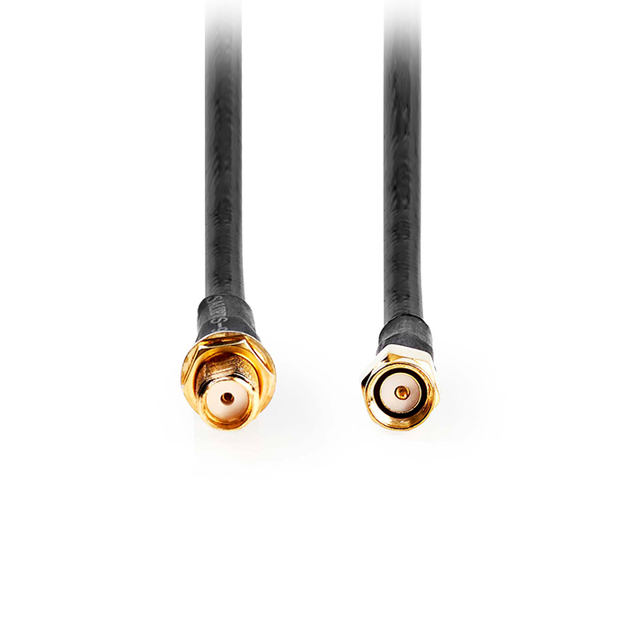 SMA cable, SMA male - SMA female 10.0m, black color. - NEDIS 233-2746