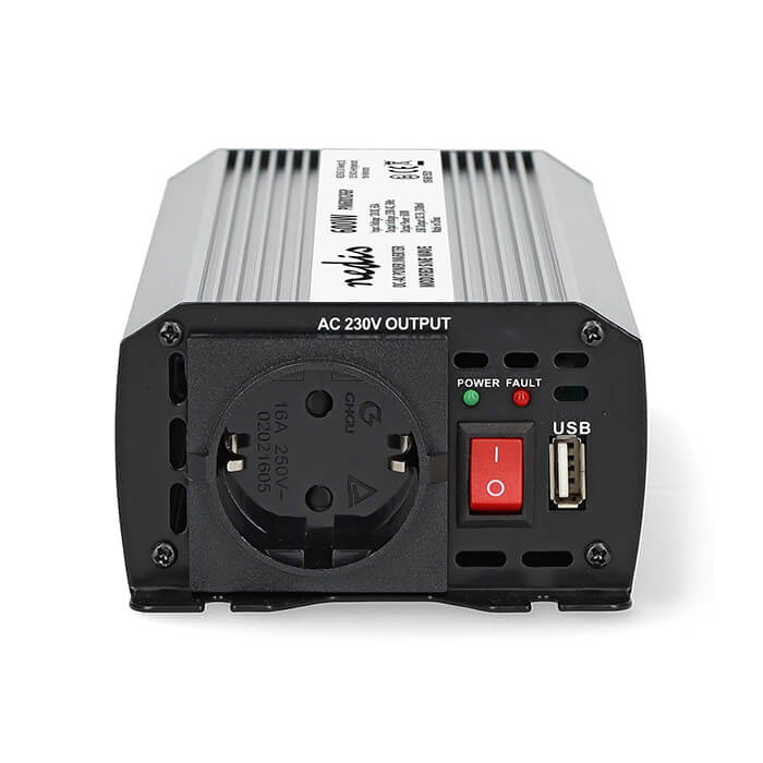 Power inverter modified sine wave with input voltage: 12 VDC, 600W. - NEDIS 233-2762