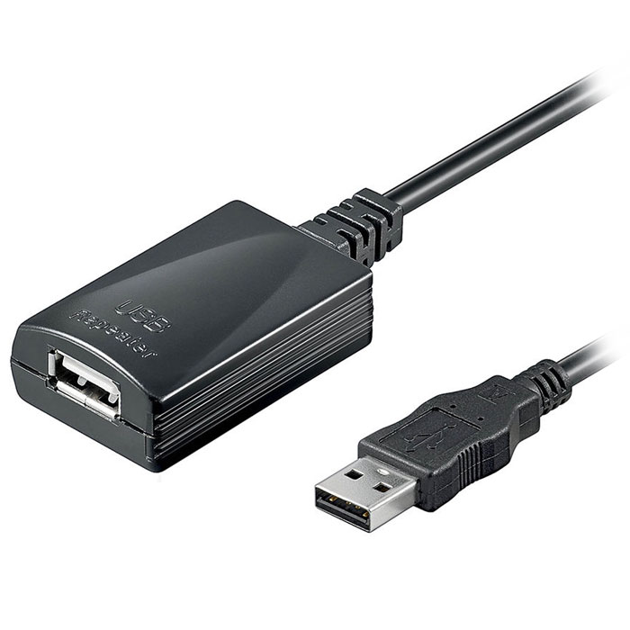Active USB 2.0 extension cable with integrated booster for a lossless signal transmission - GOOBAY 055-1037