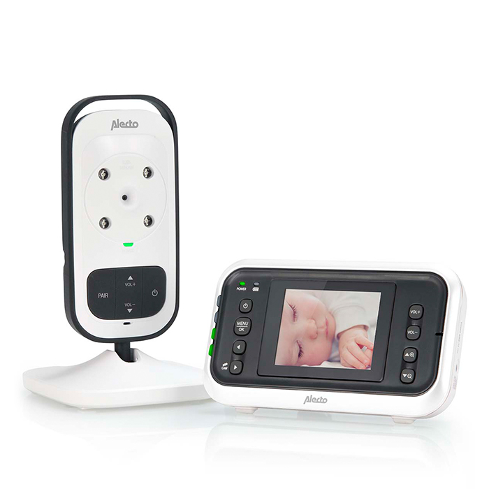 Video baby monitor with 2.4" colour display, white/anthracite. - ALECTO 245-0008