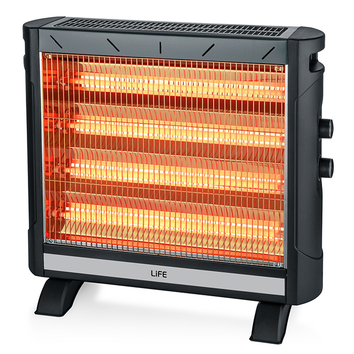 Electric quartz heater with 5 heating tubes, 2750W. - LIFE 221-0048