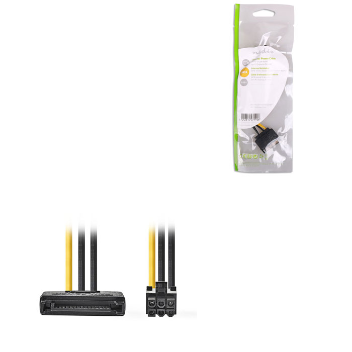 Internal power adapter cable PCI Express female - SATA 15-pin male 0.15 m multicolour. - NEDIS 233-0223