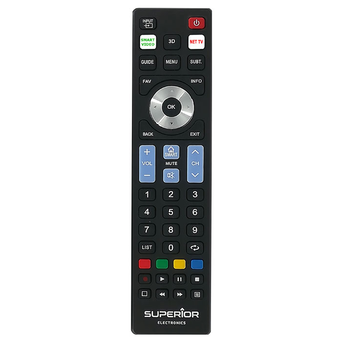 Universal remote for Smart TV LG, Samsung, Sony, Philips and Panasonic. - SUPERIOR 188-0046