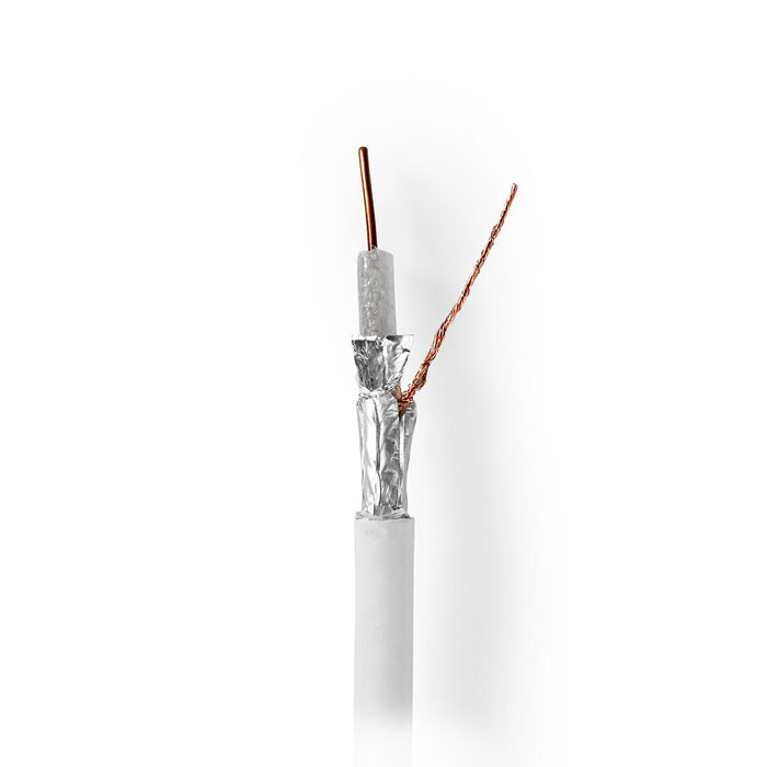 Coax Cable 4G / LTE-Proof 100 m Reel White - NEDIS 233-1682