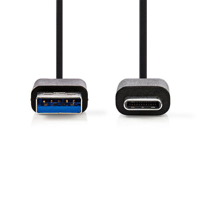 Sync & Charge USB 3.2 Gen 1x1 Cable A Male - USB-C Male 1.0 m Black - NEDIS 233-1723