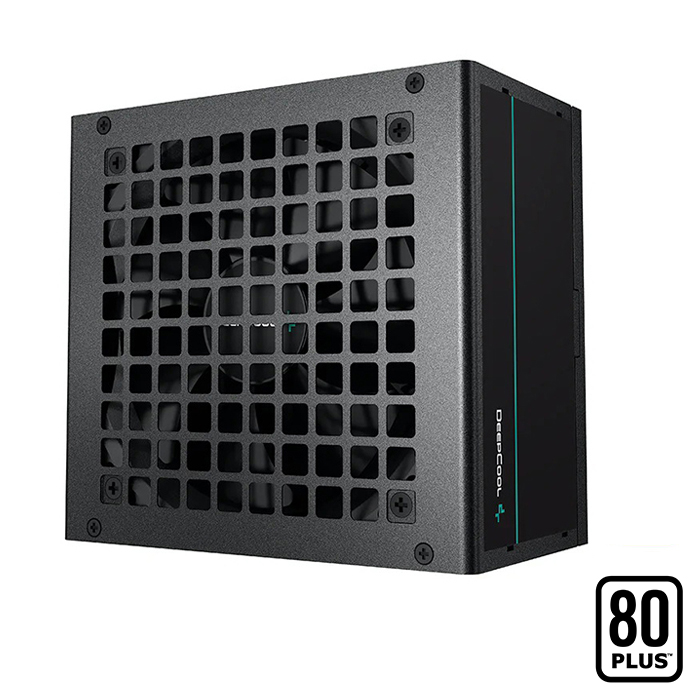 500W PC power supply with 80 Plus certification and active PFC, in black color. - DEEPCOOL 199-0298