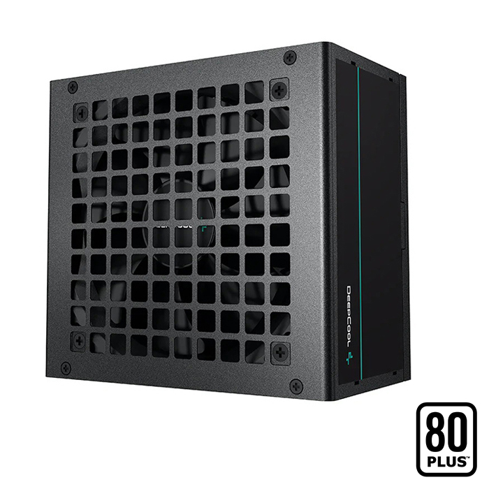 700W PC power supply with 80 Plus certification and active PFC, in black color. - DEEPCOOL 199-0300
