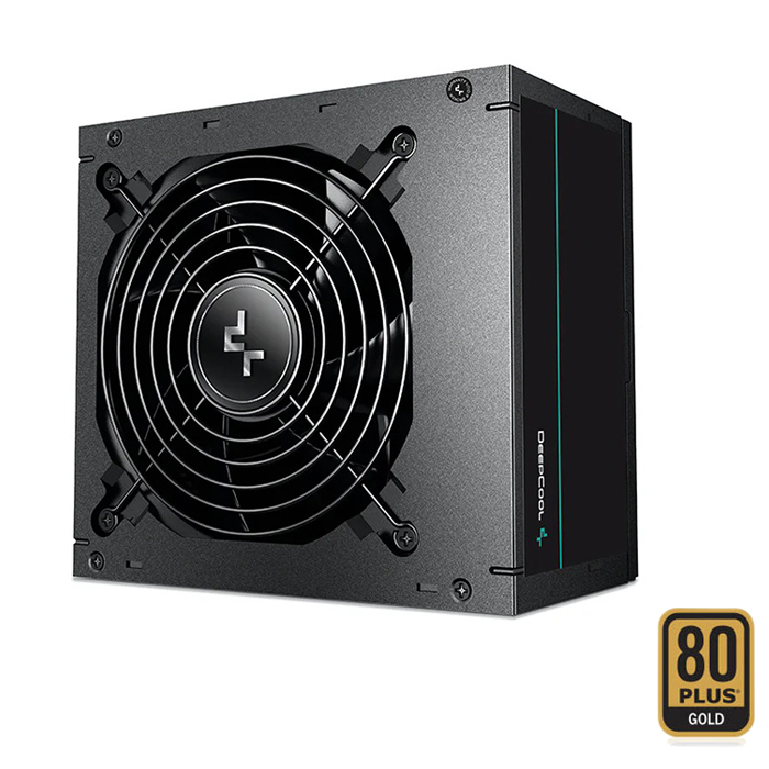 500W PC Power Supply with 80 Plus Gold certification and active PFC, in black color. - DEEPCOOL 199-0301