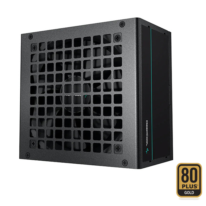 Fully modular 1000W PC power supply with 80 Plus Gold certification and active PFC, in black color. - DEEPCOOL 199-0304
