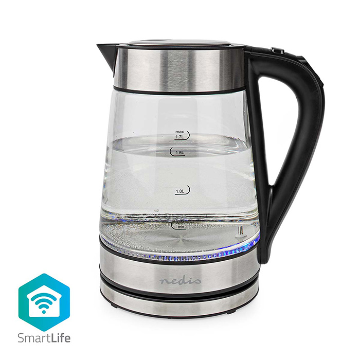 SmartLife electric glass kettle, 1.7l. - NEDIS 233-2250