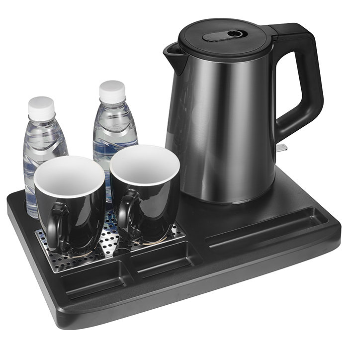 Welcome tray for hotels with 1.0L water kettle, 1650W and 2 ceramic cups. - LIFE 221-0344