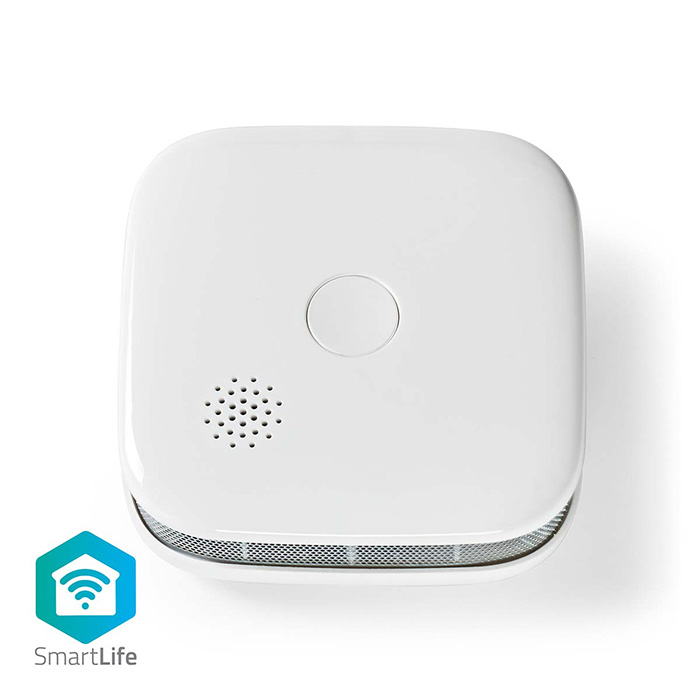 SmartLife Smoke Detector 85dB, in white color. - NEDIS 233-2278