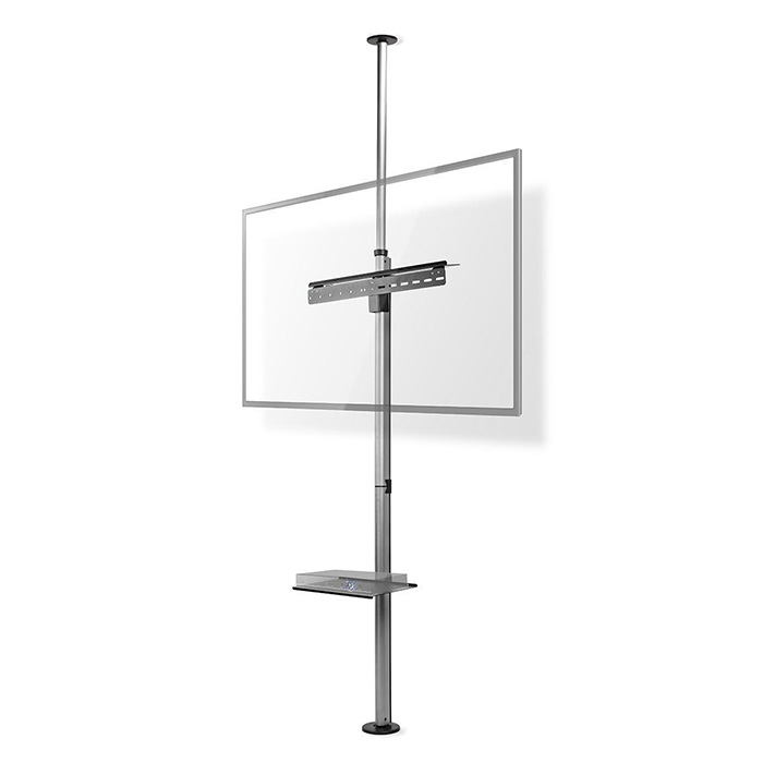Full motion TV stand 37-70" tiltable and rotatable, in black / silver color. - NEDIS 233-2289