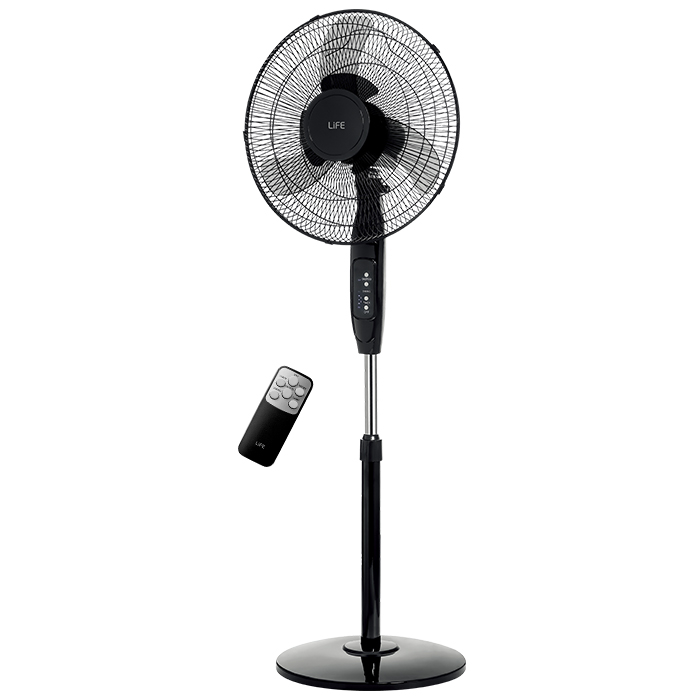 Stand fan with double blades and remote control, 45W - LIFE 221-0350