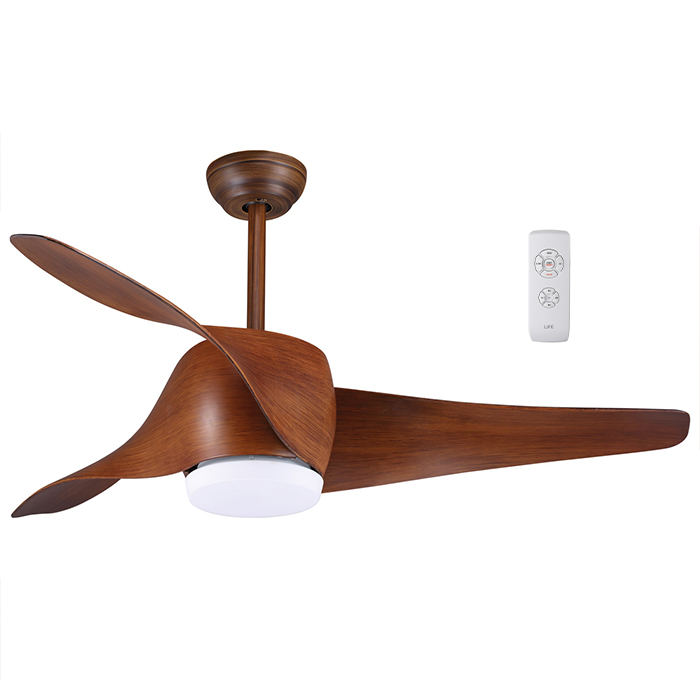 Ceiling fan with LED light and remote control, 85W. - LIFE 221-0352