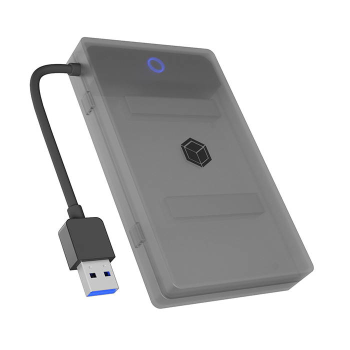 Adapter for 1x HDD/SSD with USB 3.0 Type-A interface and plastic enclosure. - ICY BOX 146-0276
