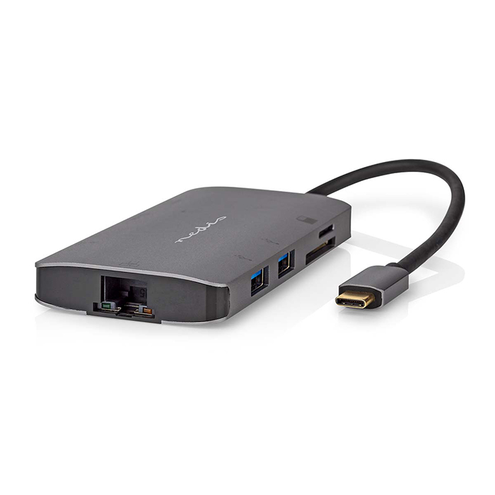 USB USB 3.2 Gen 1 Multi-Port Adapter, 5 Gbps with cable 0.20m. - NEDIS 233-2417