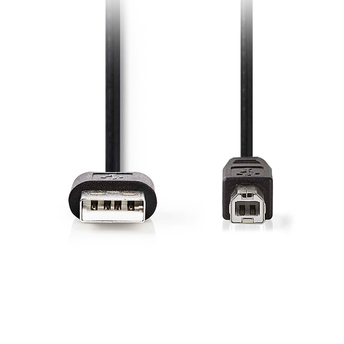 USB 2.0 cable USB, USB-A male - USB-B male, 4.5W black. - NEDIS 233-2421