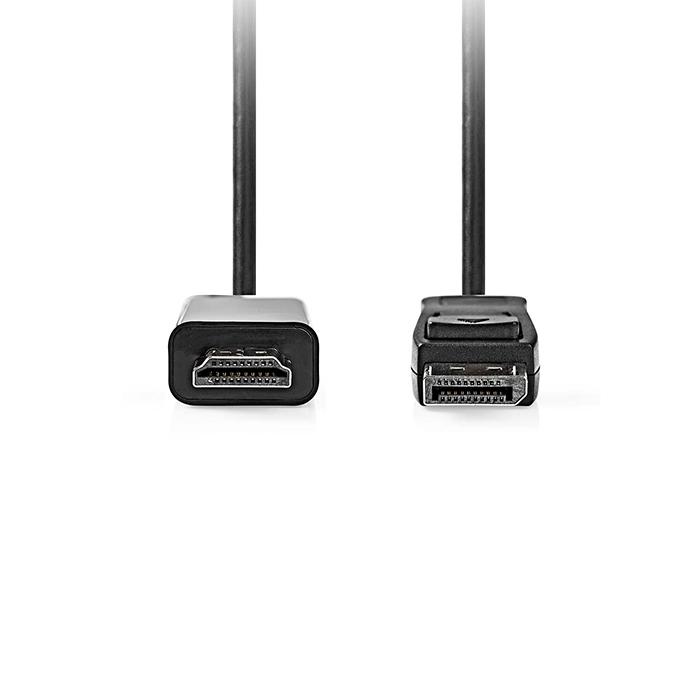 DisplayPort cable, DisplayPort male - HDMI connector 1080p, 2.00m. - NEDIS 233-2471