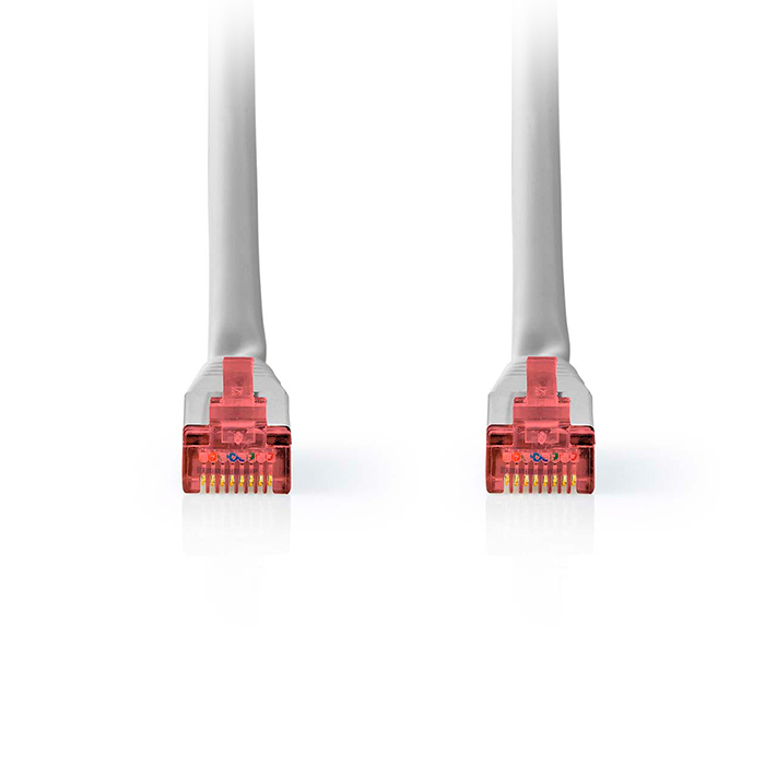 CAT6 cable, RJ45 male - RJ45 male S/FTP, 3.00m grey color. - NEDIS 233-2493