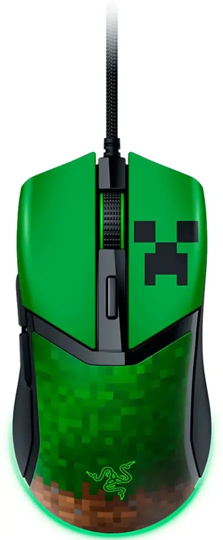 Razer COBRA MINECRAFT Edition + SKIN- 58g Lightweight Gaming Mouse - RGB UNDERGLOW - 8500 DPI - Razer 1.28.80.11.148
