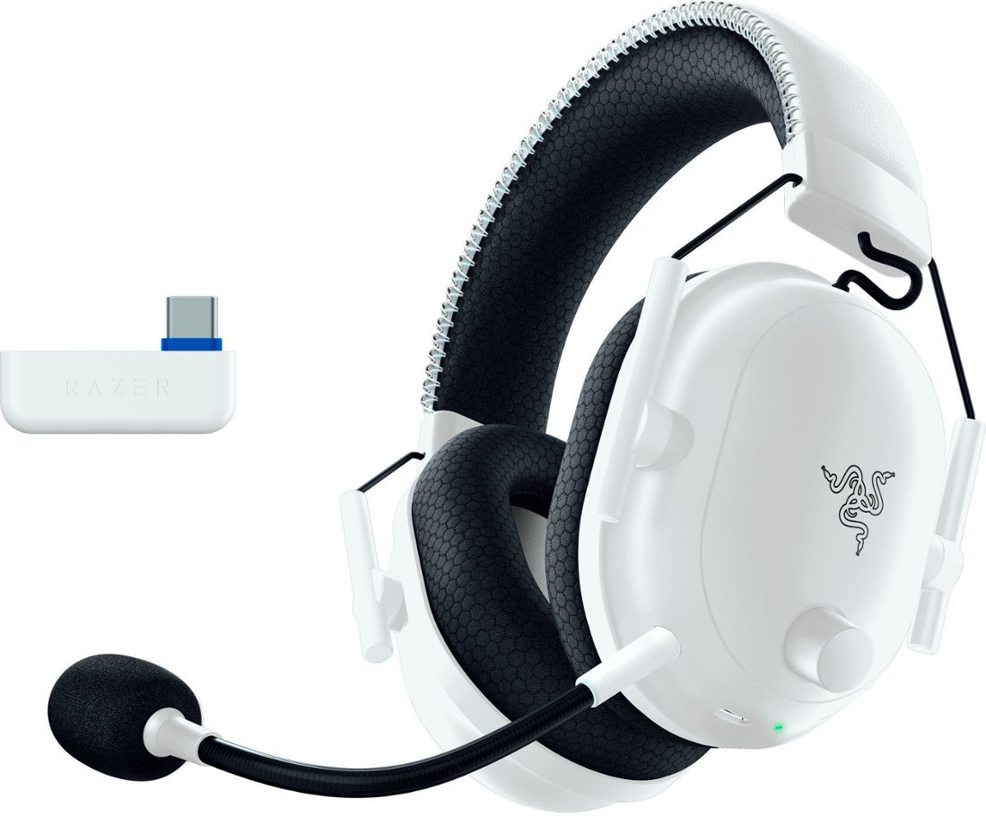 Razer BLACKSHARK V2 PRO White For PLAYSTATION  – Wireless – 70h Battery – 2.4GHz/BT - Razer 1.28.80.12.139