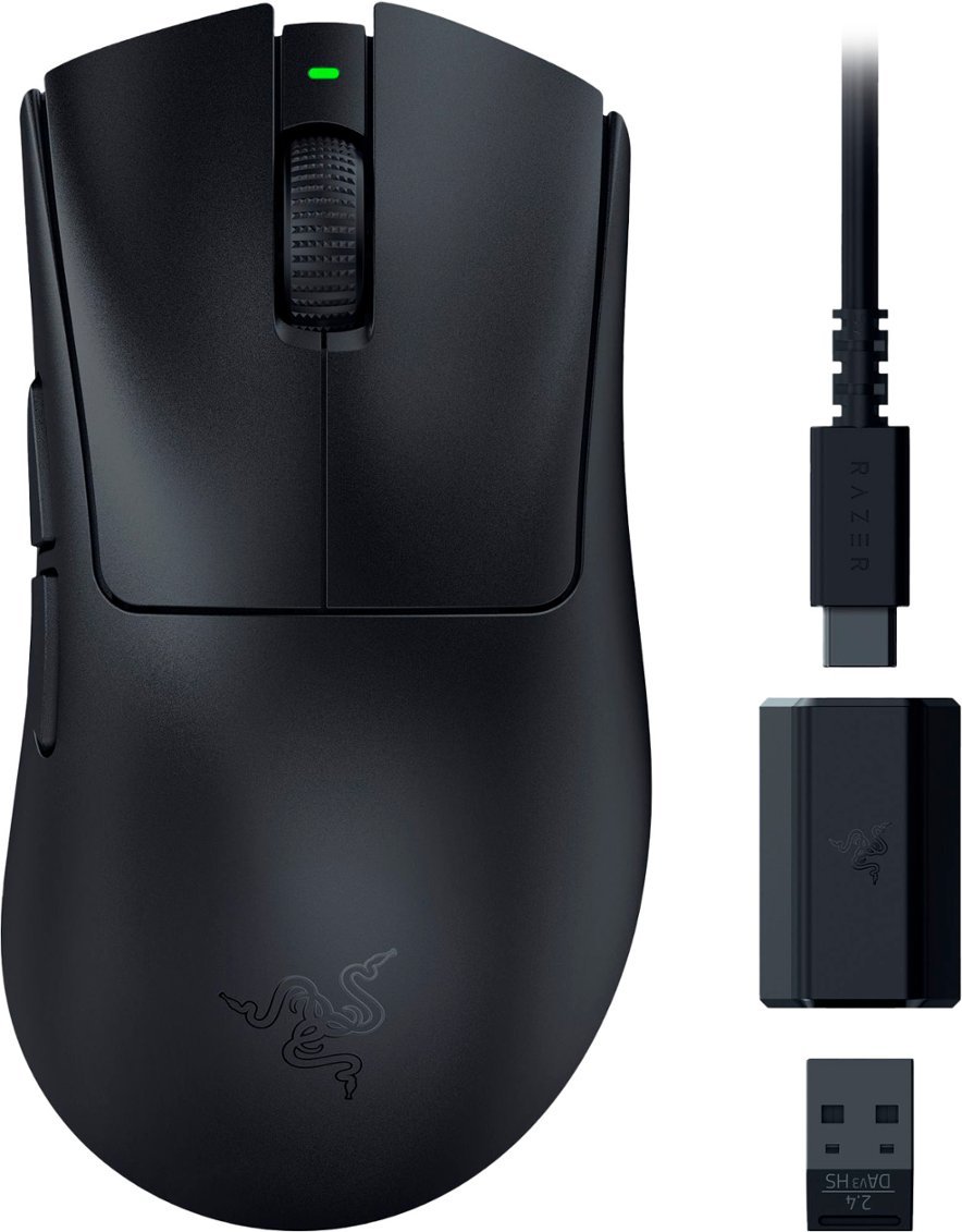 Razer DEATHADDER V3 HYPERSPEED - 55g Ultralight Wireless Gaming Mouse - 100h Battery - 26K DPI - Razer 1.28.80.12.144