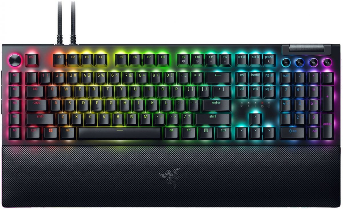 Razer BLACKWIDOW V4 PRO - Gaming Mechanical RGB Keyboard -  Green Clicky Switches - Macros - Razer 1.28.80.26.245