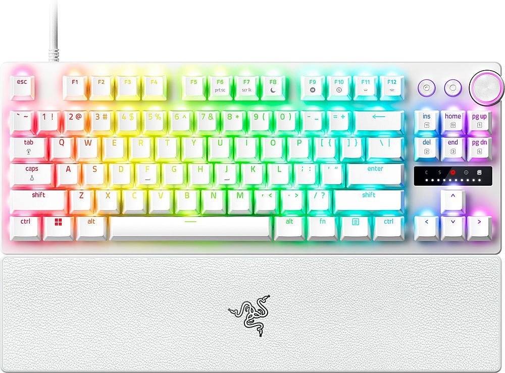 Razer HUNTSMAN V3 PRO TENKEYLESS WHITE ANALOG - Optical Gaming Keyboard - Rapid Trigger - US Layout - Razer 1.28.80.26.271