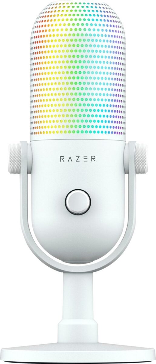 Razer SEIREN V3 CHROMA - WHITE - RGB USB Condenser Microphone - Gain Limiter - Build-in Shock Absorb - Razer 1.28.80.26.272