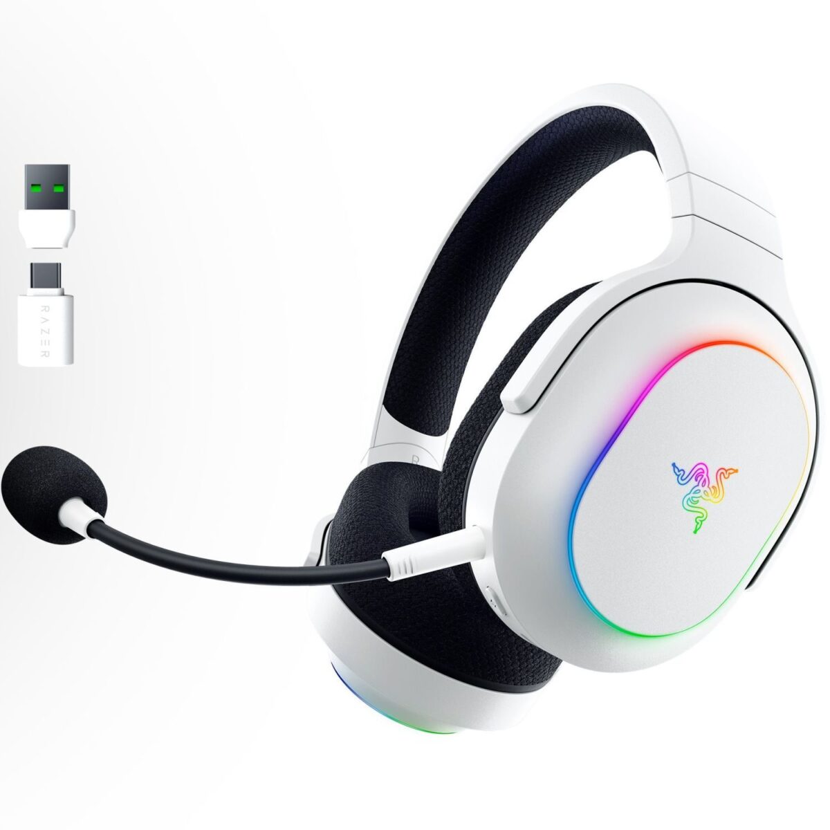 Razer BARRACUDA X WHITE Chroma - RGB Wireless & Bluetooth - PC/PS5/Switch/Android Gaming Headset - Razer 1.28.80.26.283