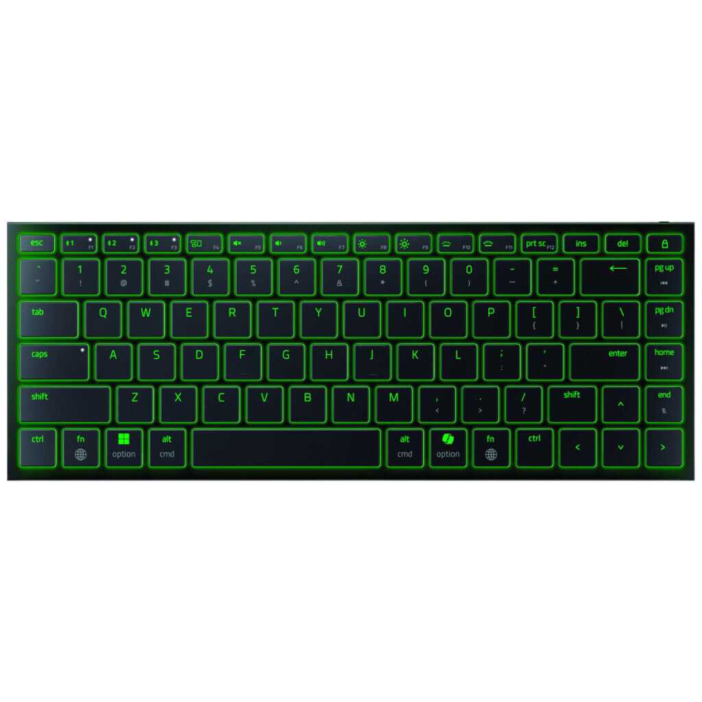 RAZER JORO - Portable Wireless RGB Gaming Keyboard - Thin,Light - Low Profile - Bluetooth / Type C - Razer 1.28.80.26.301