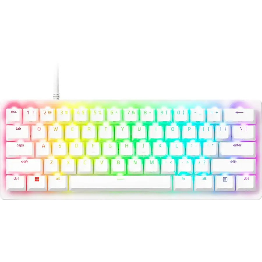 Razer HUNTSMAN V3 PRO MINI WHITE ANALOG -  60% Optical Gaming Keyboard - Rapid Trigger - US Layout - Razer 1.28.80.26.306