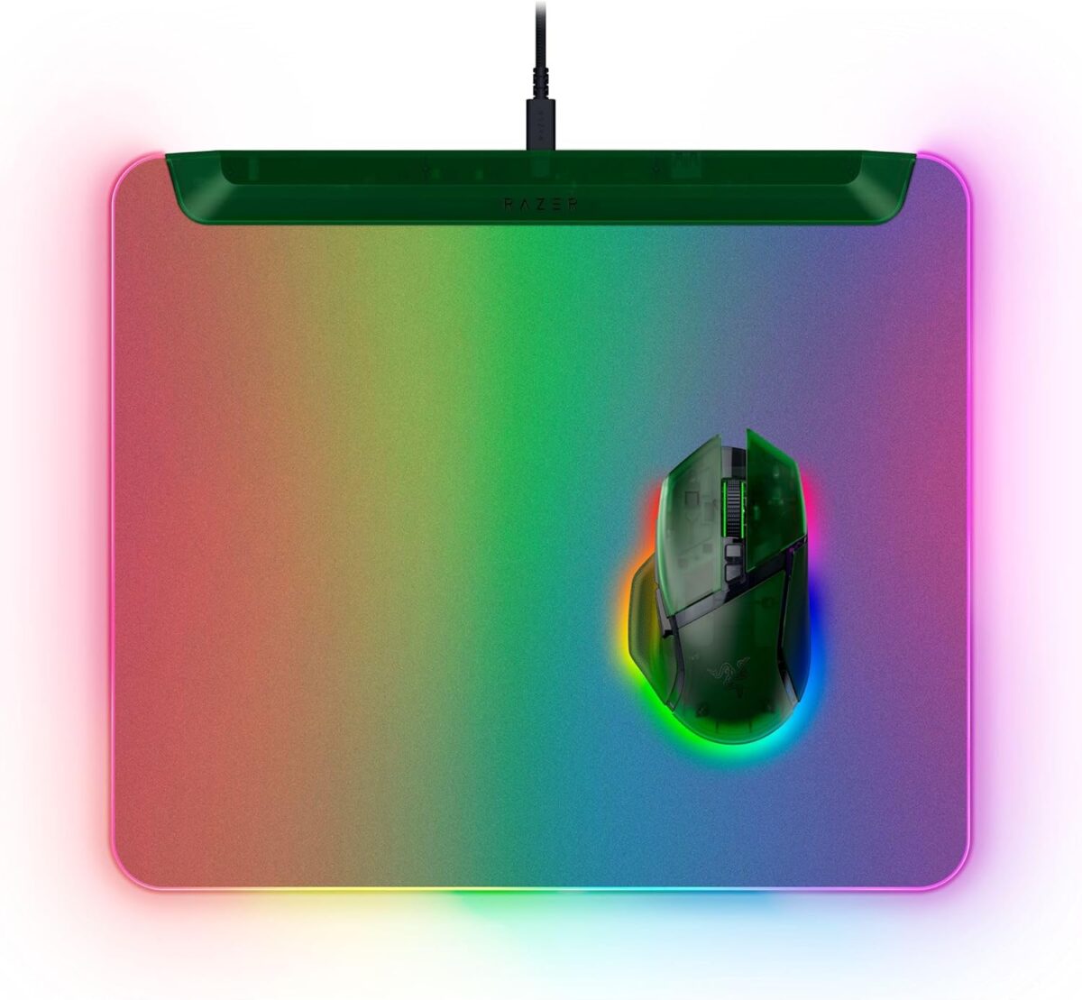 Razer FIREFLY V2 PRO Phantom Green - RGB GAMING MOUSEPAD - USB HUB - BACKLIT LIGHTING - Razer 1.28.80.26.314