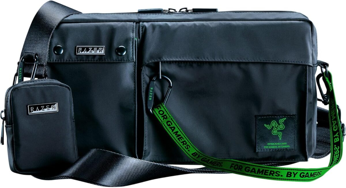 RAZER XANTHUS Crossbody Bag - Water-Repellent - 3 Inside / 3 Outside Pockets - Mini Pouch - Razer 1.40.80.09.013