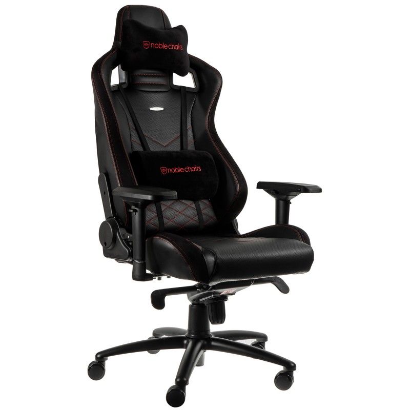 noblechairs EPIC Gaming Chair Breathable, 4D armrests, 60mm casters - black/red - Pro GamersWare 2.35.63.01.002