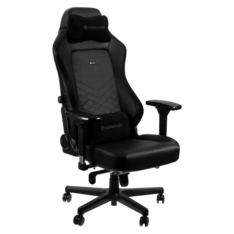 noblechairs HERO Gaming Chair - cold foam, steel armrests,  60mm casters, 150kg - black/black - Pro GamersWare 2.35.63.01.003