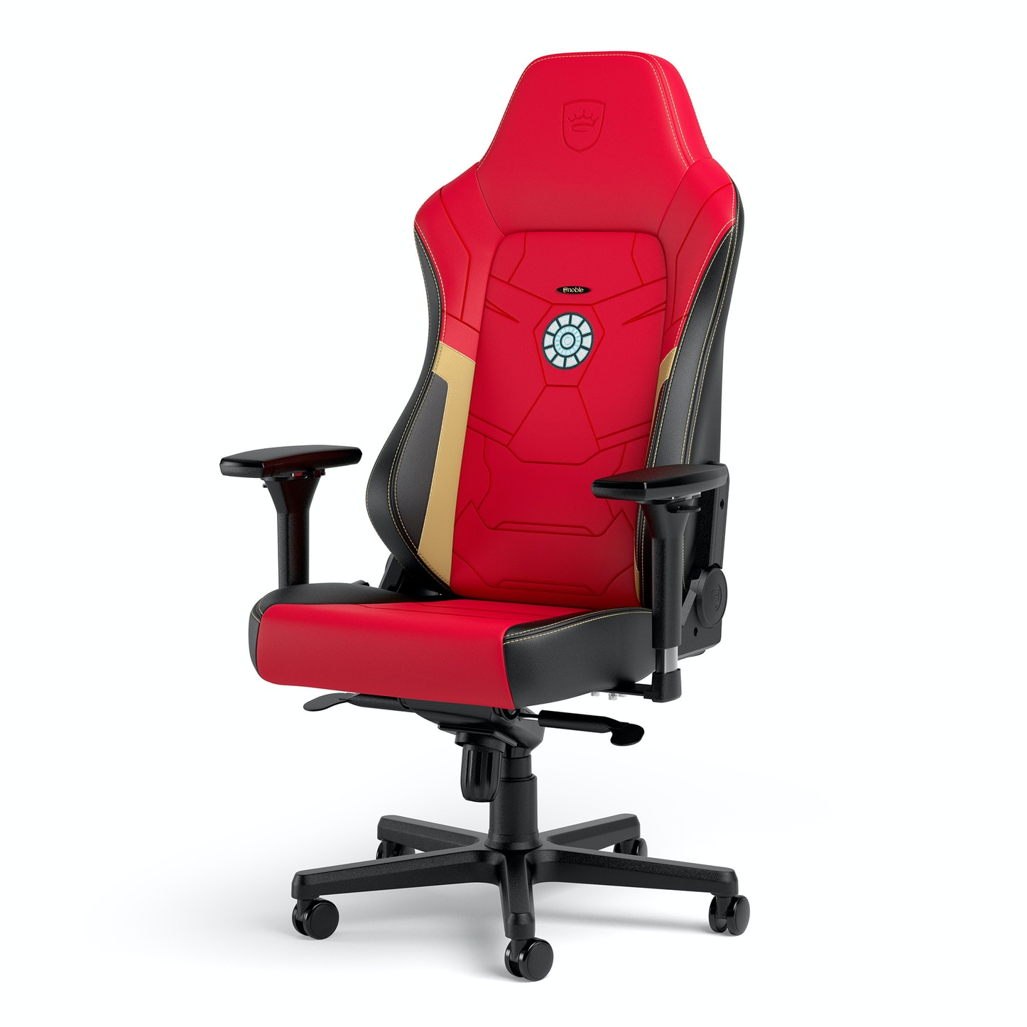 noblechairs HERO Iron Man Gaming Chair - cold foam, steel armrests,  60mm casters, 150kg - CASEKING 2.35.63.01.007